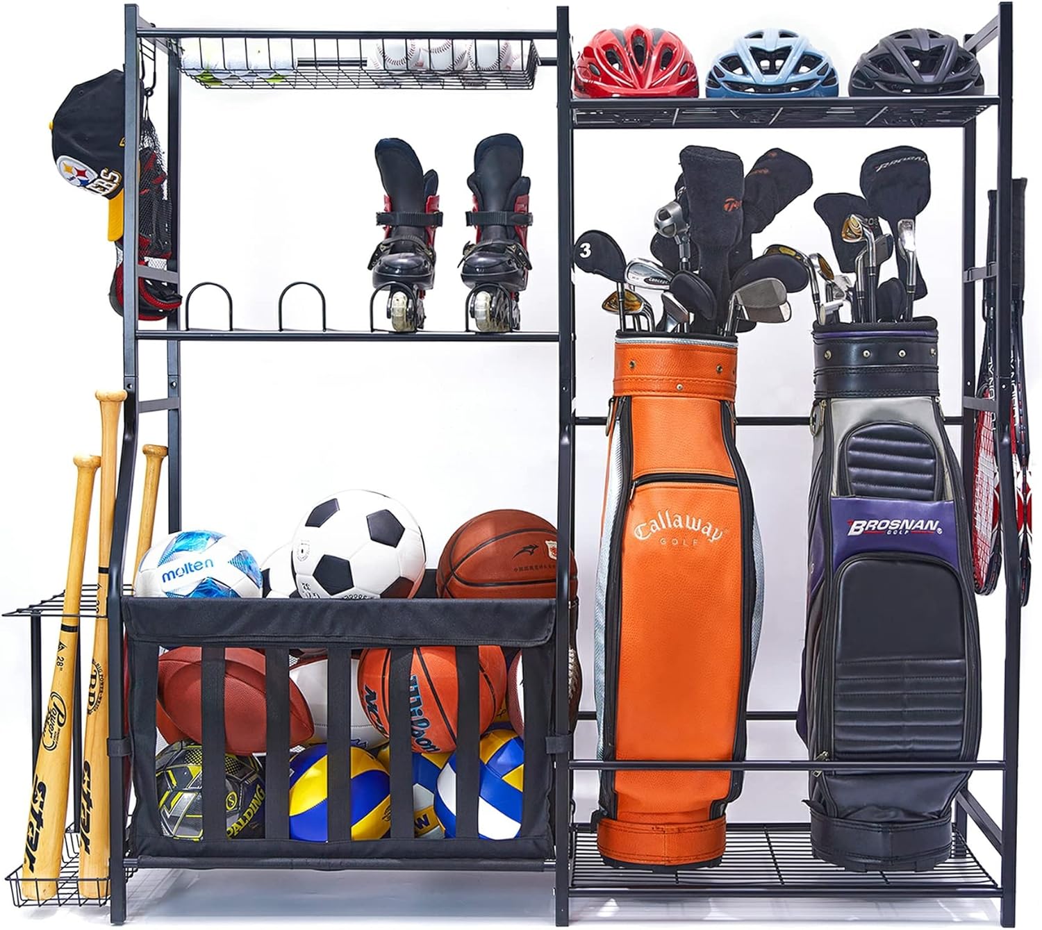 Golf Equipment Organizer For Garage - Suporte de Armazenamento para Equipamentos Esportivos