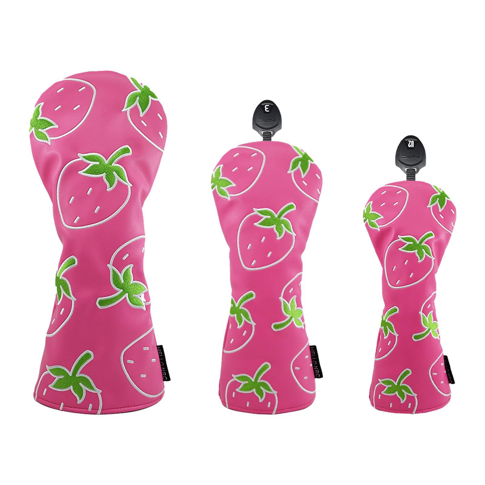 Golf Equipment Gifts - Morango impresso madeira headcover protetor equipamento