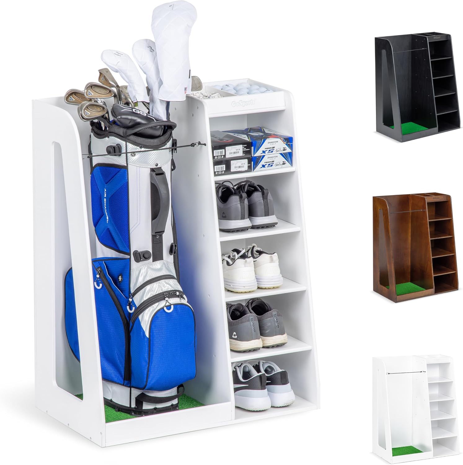 Golf Equipment Organizer For Garage - Suporte de Armazenamento para Bolsas de