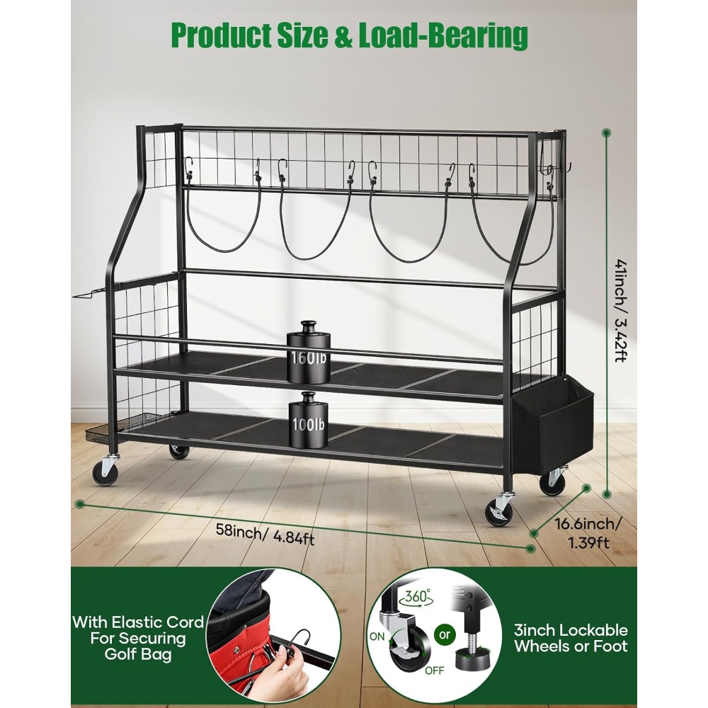 Suporte de Armazenamento para  - Golf Equipment Organizer For Garage avaliação e preço