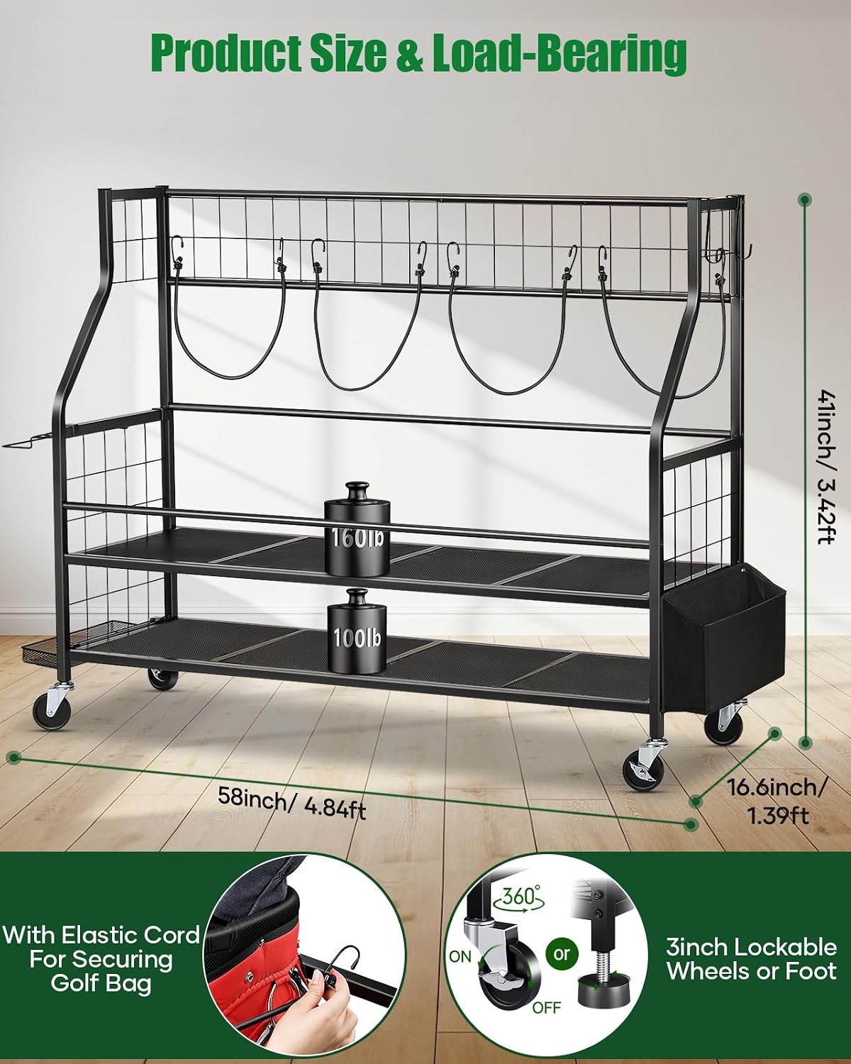 Organizador de Garagem para Bo - Golf Equipment Organizer For Garage avaliação e preço