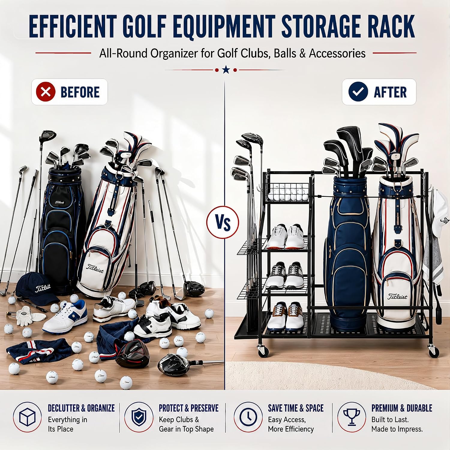 Suporte de Armazenamento para  - Golf Equipment Organizer For Garage avaliação e preço