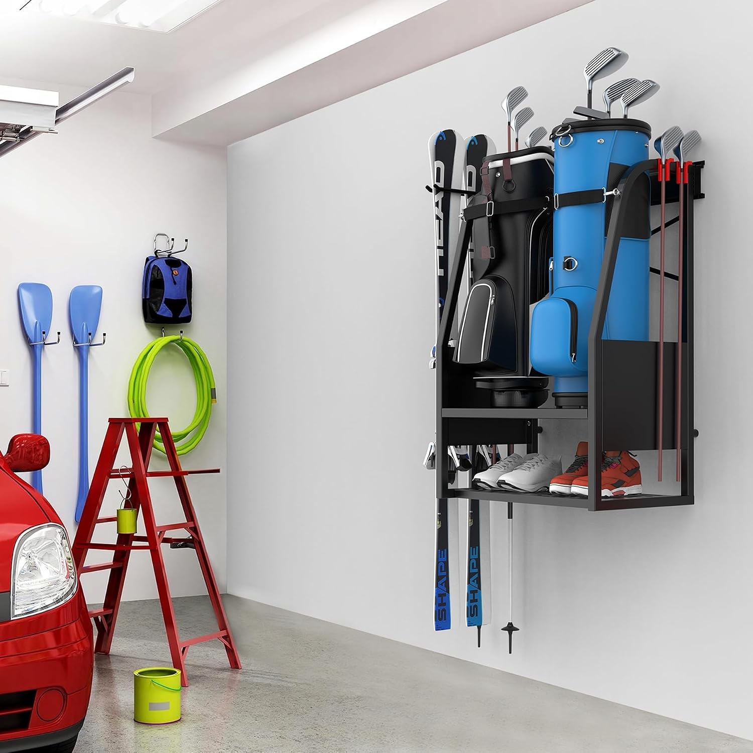 Organizador de Bolsas de Golfe - Golf Equipment Organizer For Garage avaliação e preço