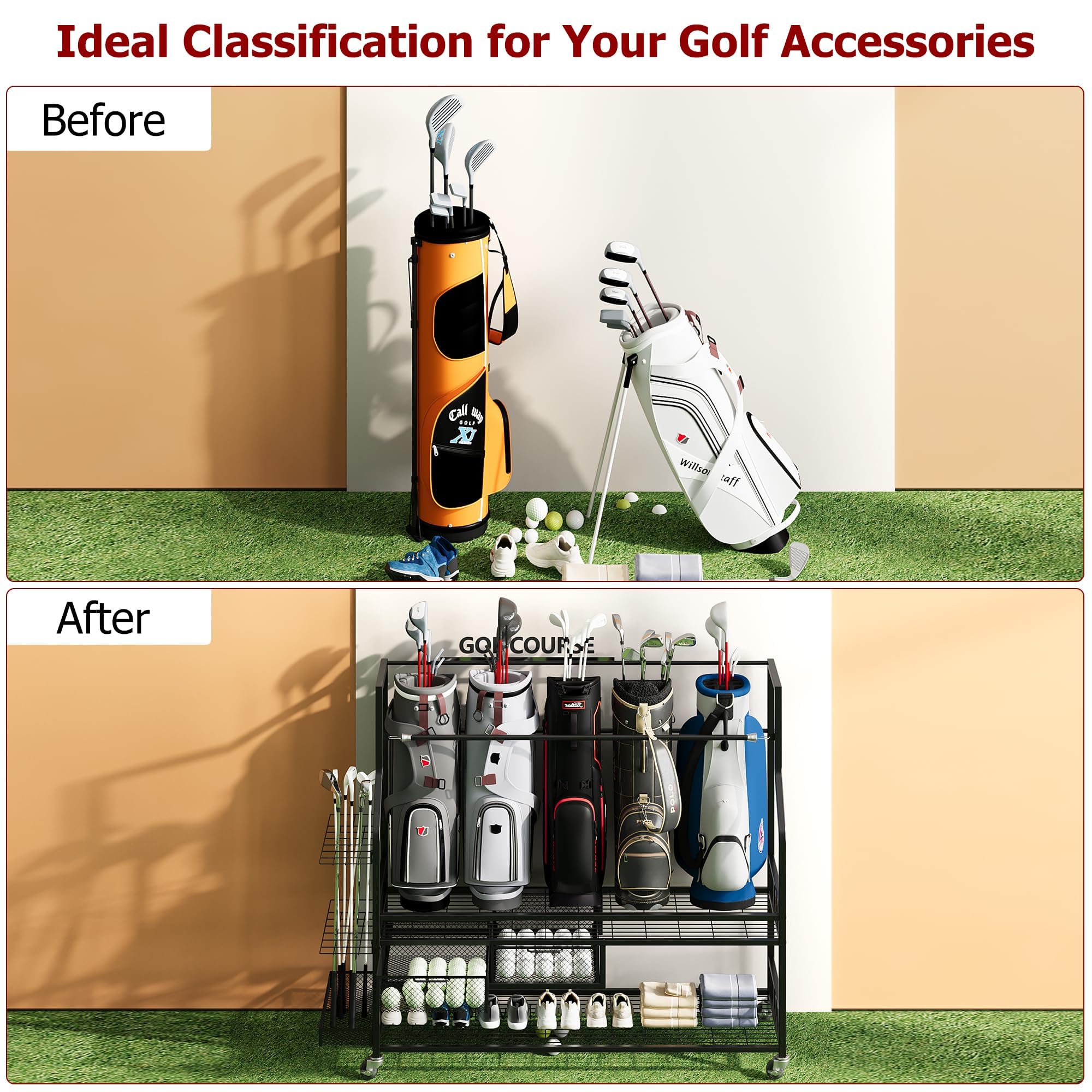 Organizador de Armazenamento p - Golf Equipment Organizer For Garage avaliação e preço
