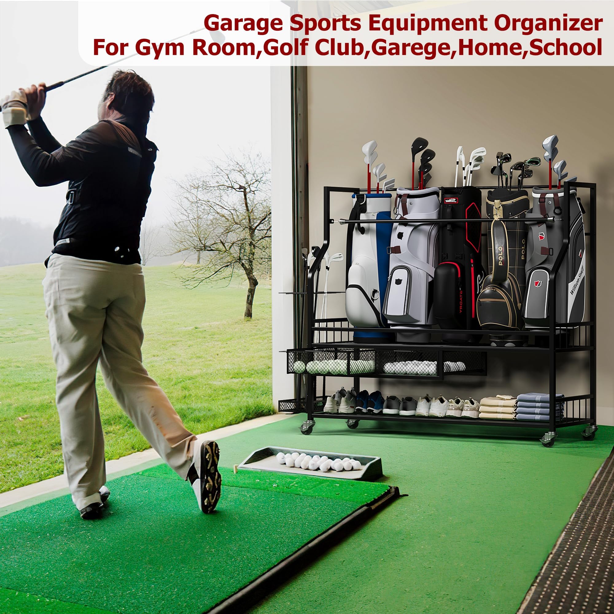 Organizador de Armazenamento p - Golf Equipment Organizer For Garage avaliação e preço