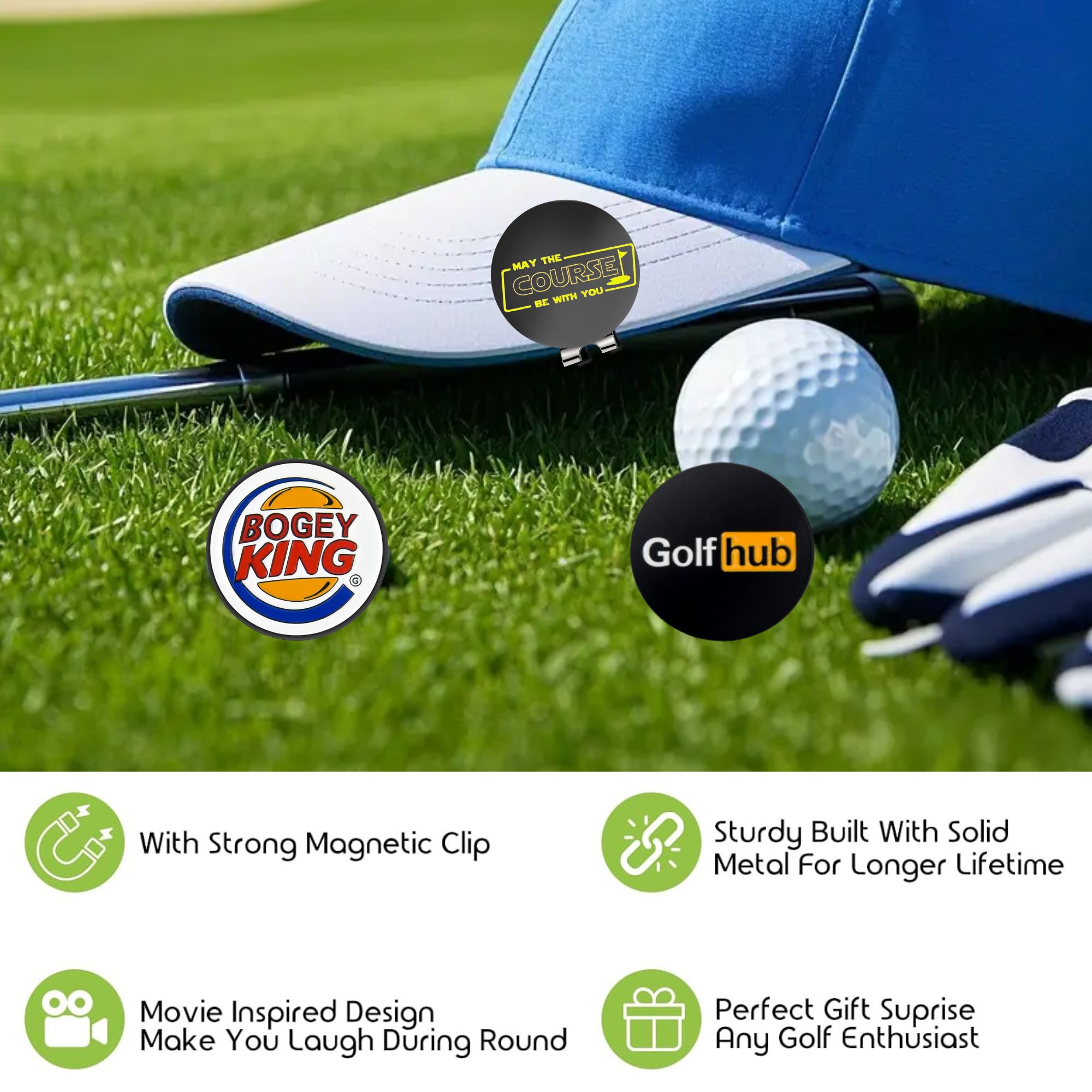 3 Marcadores de Bola de Golfe  - Golf Ball Premium avaliação e preço