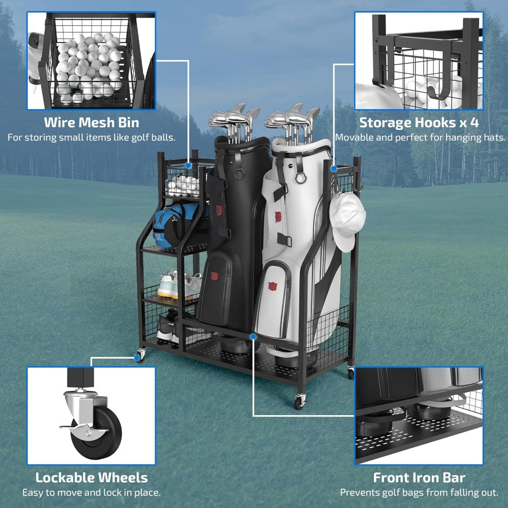 Suporte Organizador de Equipam - Golf Equipment Organizer For Garage avaliação e preço